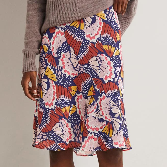Boden Multi Crinkle Bias-cut Skirt