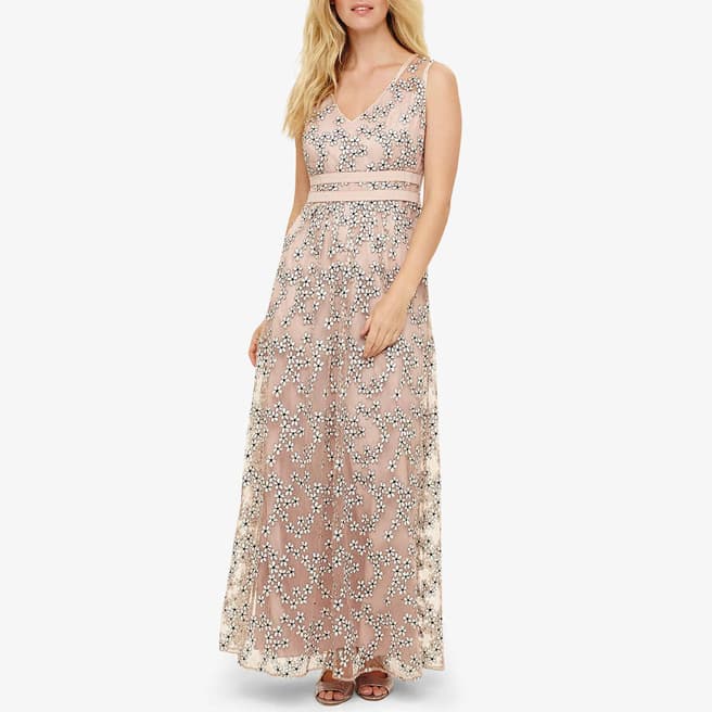 Phase Eight Nude Coraline Lace Maxi Dress