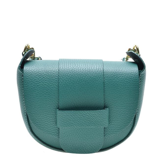 Mangotti Green Leather Shoulder Bag