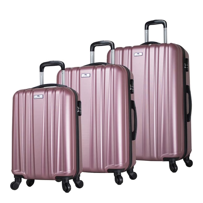 MyValice Rose Gold Cabin, Medium And Large Suitcase Set