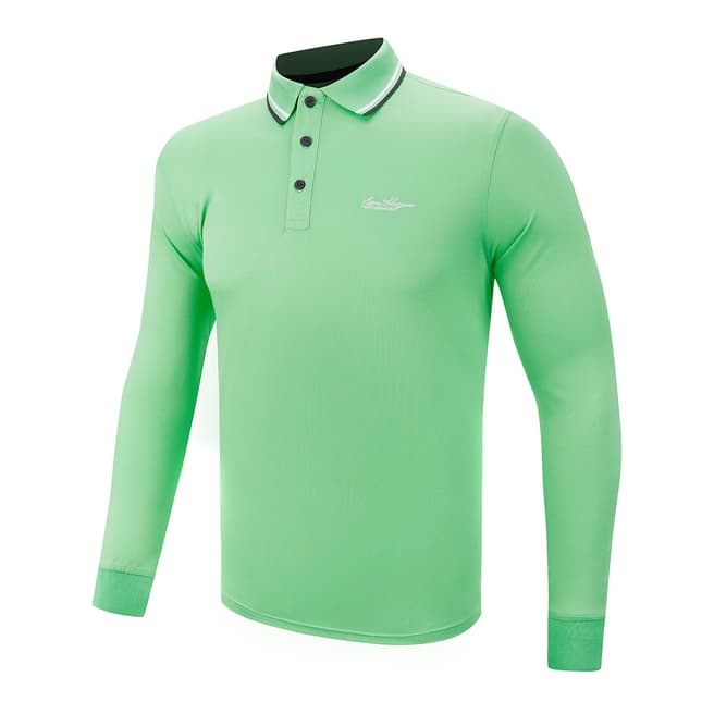 Ben Hogan Green Long Sleeve Polo Shirt
