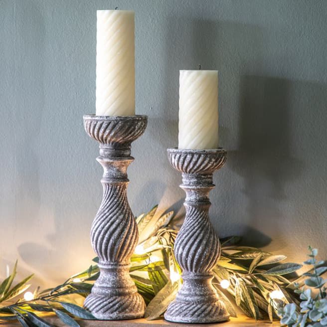 Gallery Living Amesbury Candlestick Small, Aged