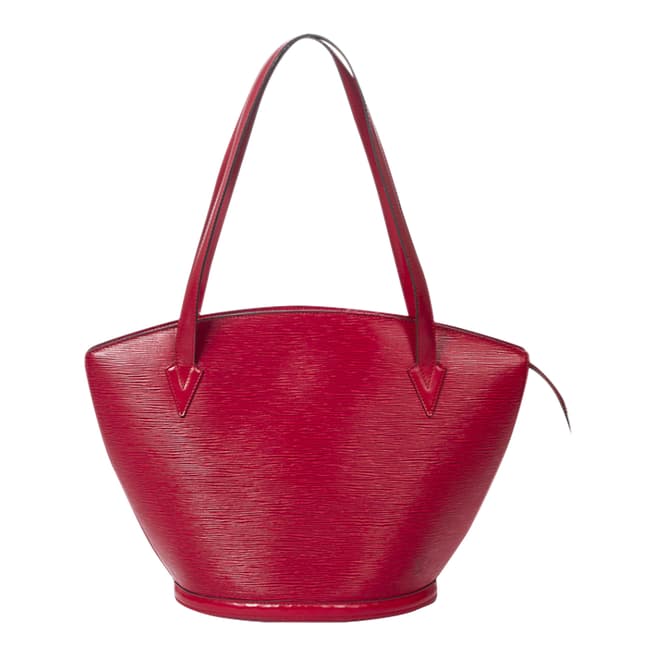 Vintage Louis Vuitton Red St-Jacques GM Shopping Shoulder Bag