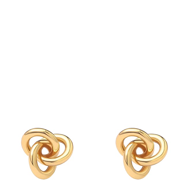 Chloe Collection by Liv Oliver 18K Gold Love Knot Polished Earrings