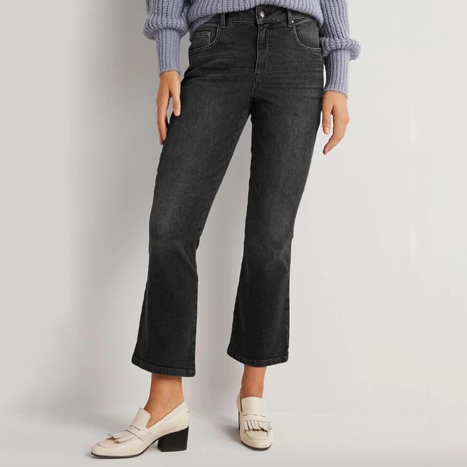 Boden Black Fitted Stretch Flare Jeans