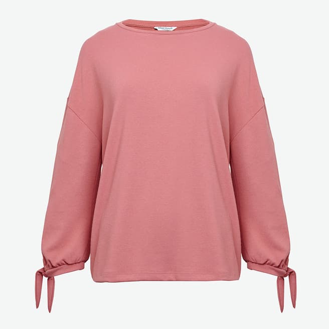 Great Plains Pink Jersey Bow Sleeve Top