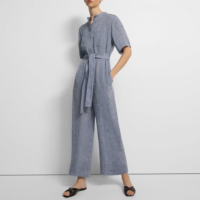 Theory Chambray Patch Pocket Jumpsuit