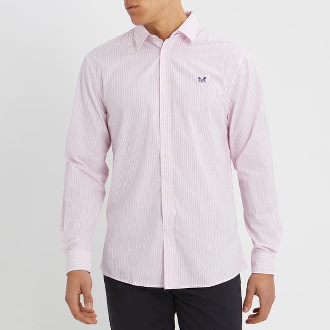 Crew Clothing Pink Classic Striped Shirt