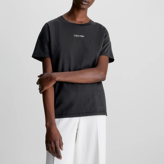 Calvin Klein Black Crew Neck Cotton T-Shirt