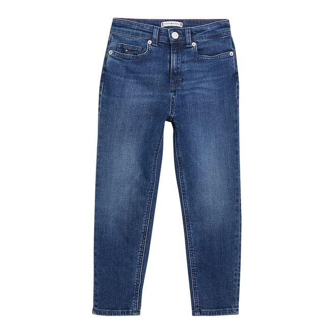 Tommy Hilfiger Older Girl's Indigo Tapered Stretch Jeans