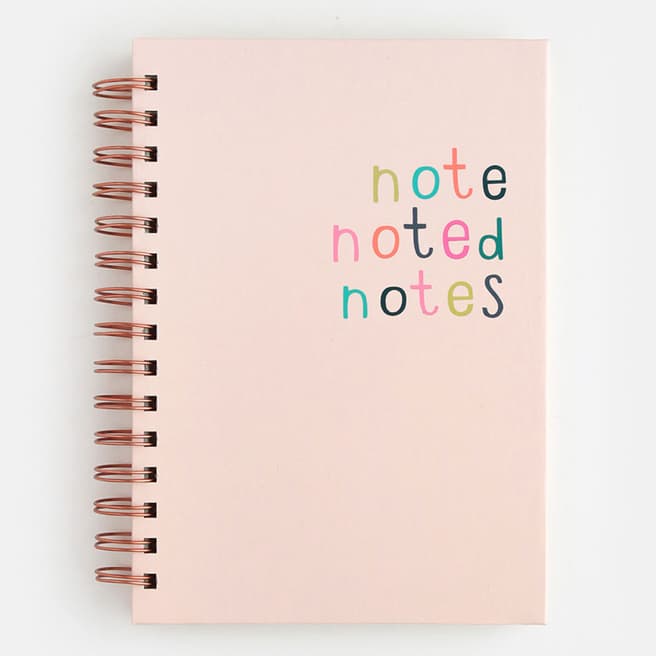 Caroline Gardner Pink Notes A5 Spiral Notebook