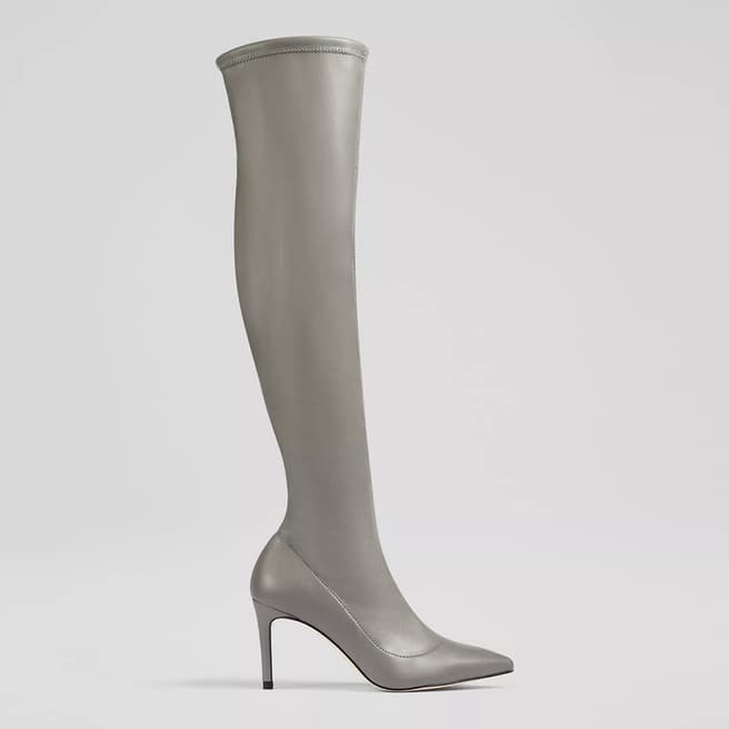 L K Bennett Grey Blake Stretch Over-The-Knee Boots