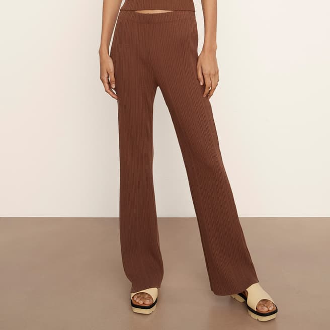 Vince Tan Flare Stretch Trousers