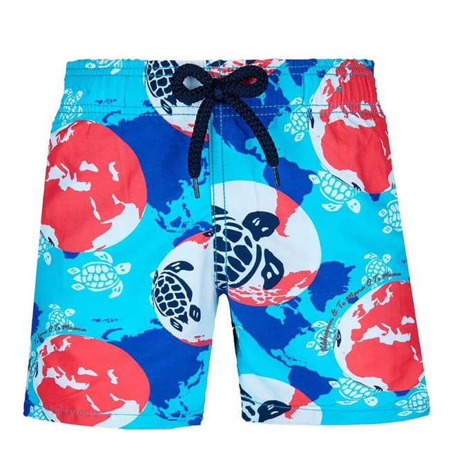 Vilebrequin Boy's Blue Dots Jim Swim Shorts