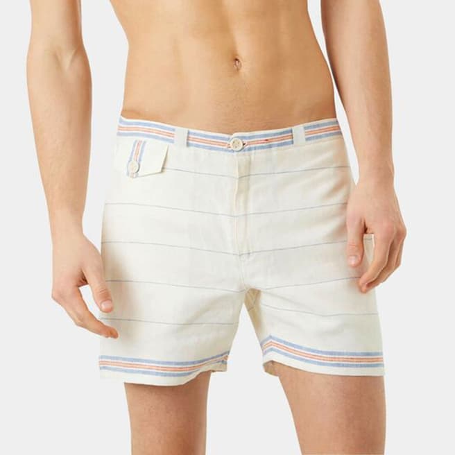 Vilebrequin Beige Bahin Bermuda Linen Shorts