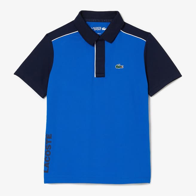 Lacoste Kid Boy's Blue Colourblock Polo Shirt