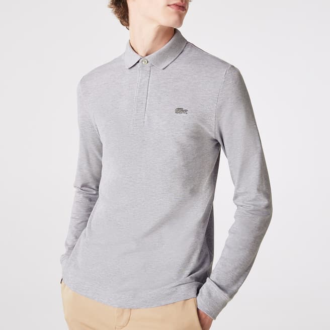 Lacoste Grey Long Sleeve Polo Shirt