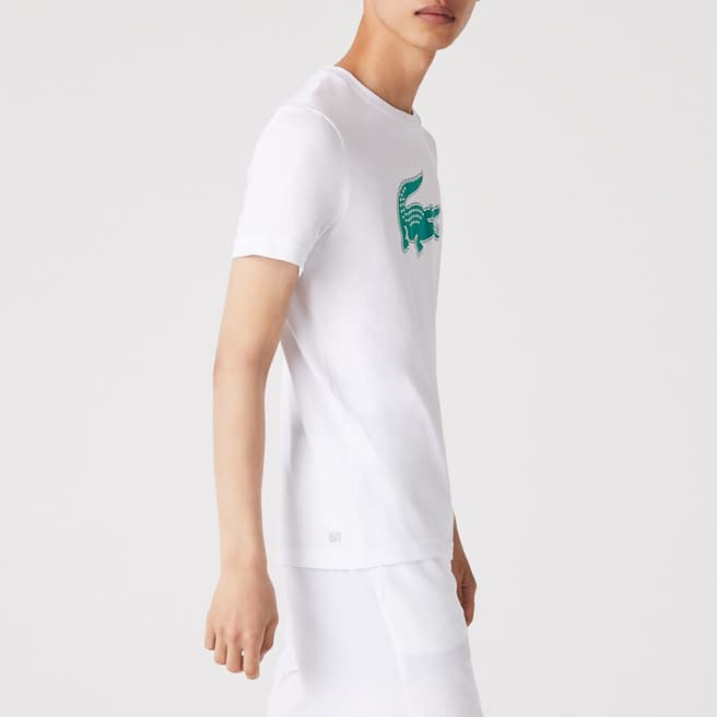 Lacoste White Front Logo T-Shirt