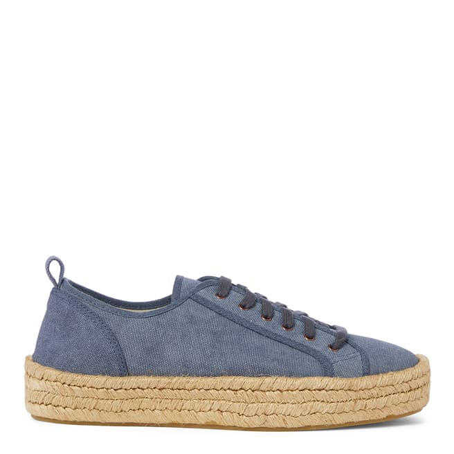 Paseart Blue Canvas Espadrille Trainers