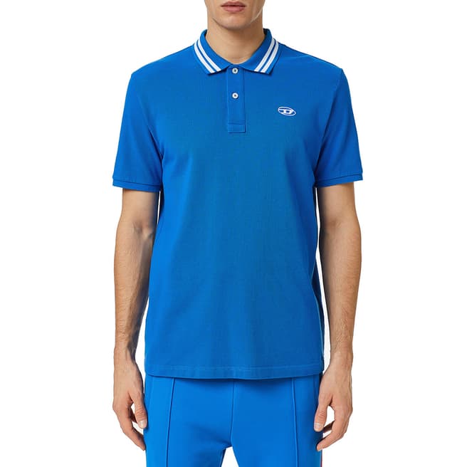 Diesel Blue Vaida Cotton Polo Shirt