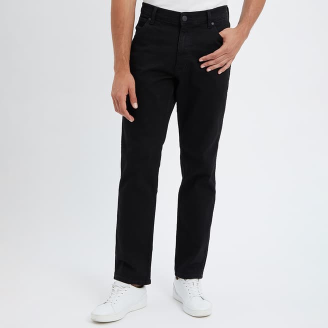 Wrangler Black Greensboro Regular Straight Fit Jeans
