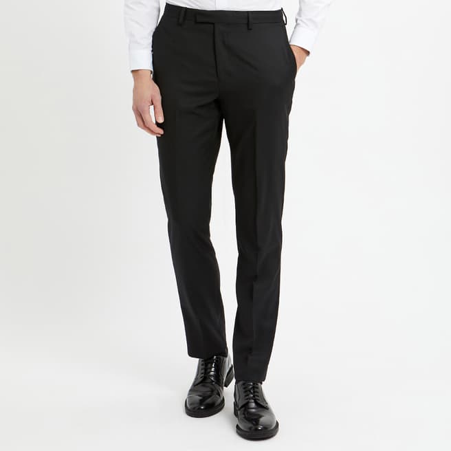 Reiss Black Field Wool Blend Suit Trousers