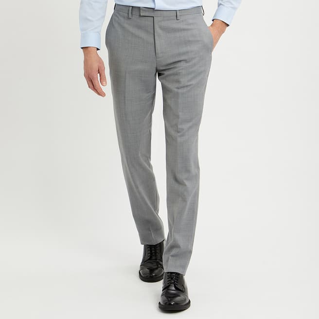 Reiss Grey Field Wool Blend Suit Trousers