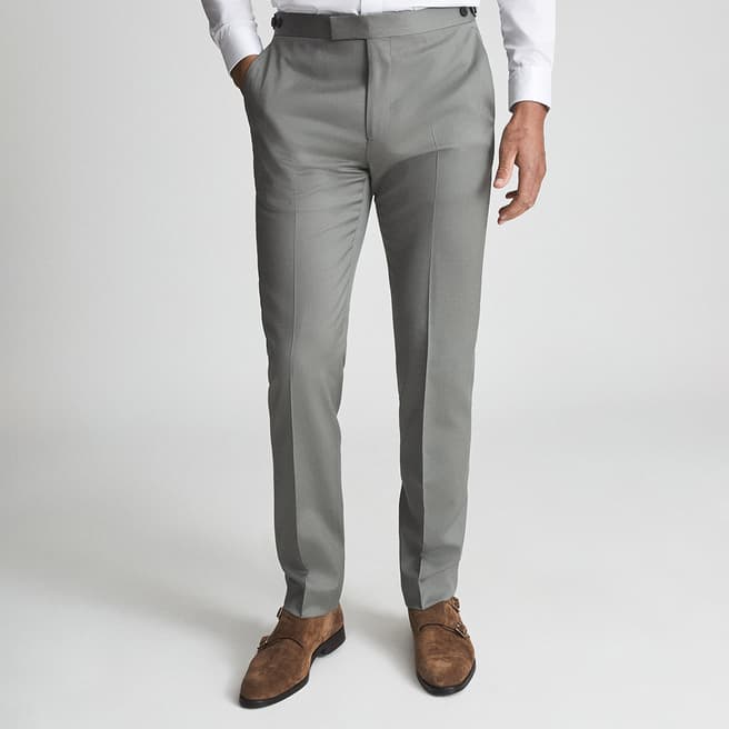 Reiss Charcoal Shell Tailored Wool Trousers