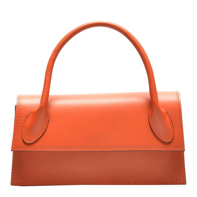 Anna Luchini Orange Leather Crossbody Bag
