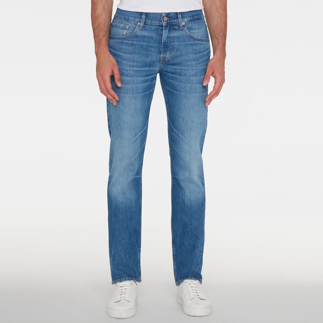 7 For All Mankind Blue Wash Slimmy Stretch Jeans