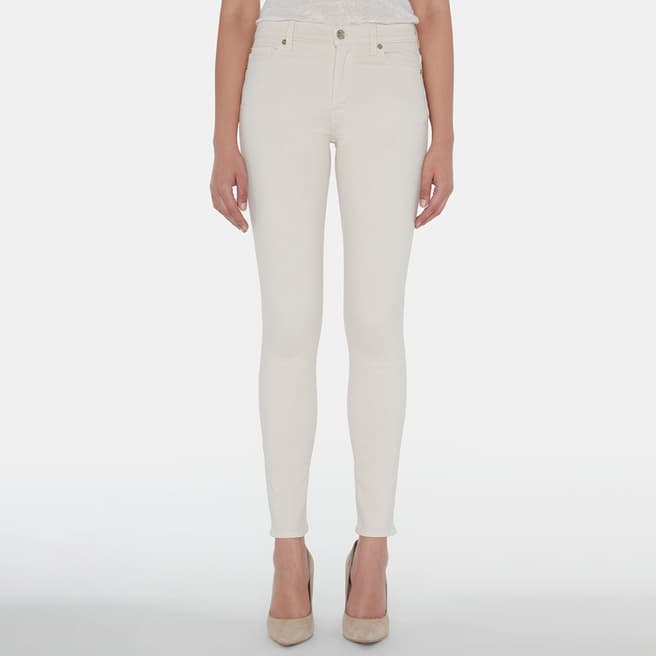 7 For All Mankind Almond High Waisted Skinny Stretch Jeans