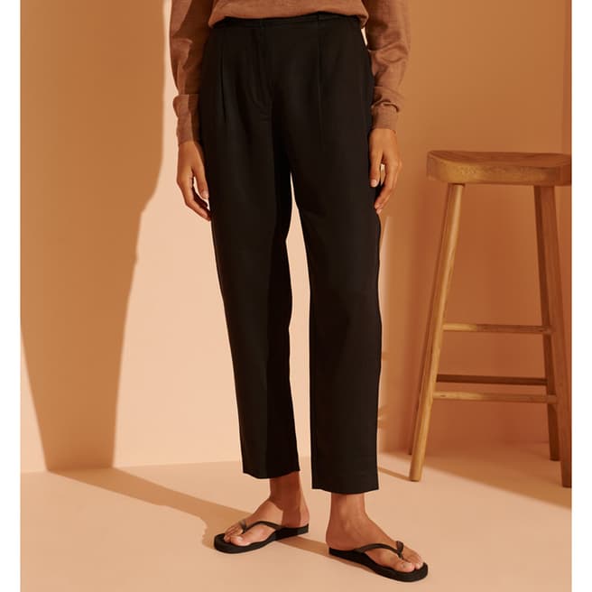 Superdry  Black Classic Tencel Trousers