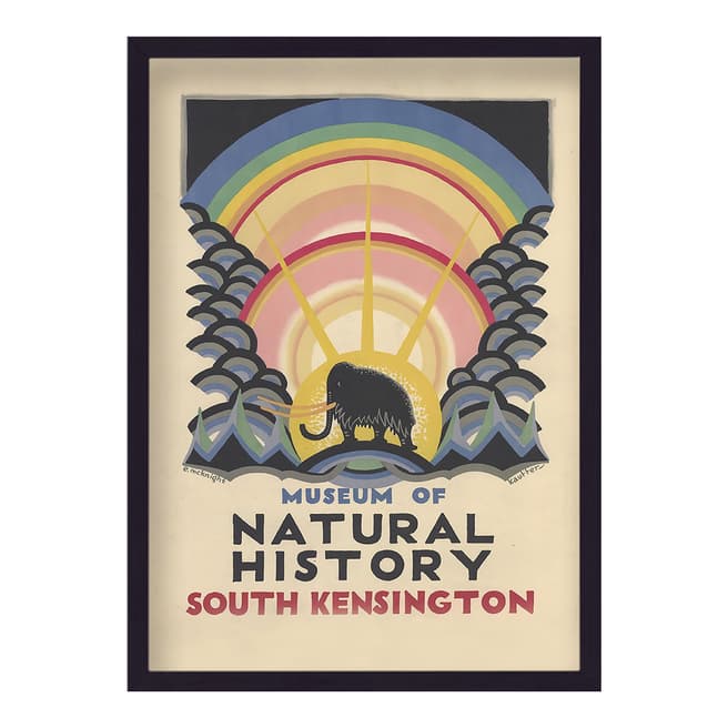 Vintage Travel Posters Museum Of Natural History South Kensington 44x33cm Framed Print