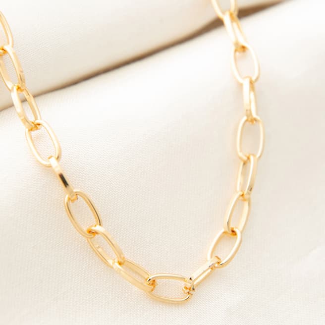 Elika Yellow Gold Chain Necklace