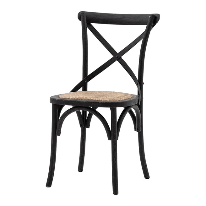 Gallery Living Agoura Chair Black/Rattan, Set of 2