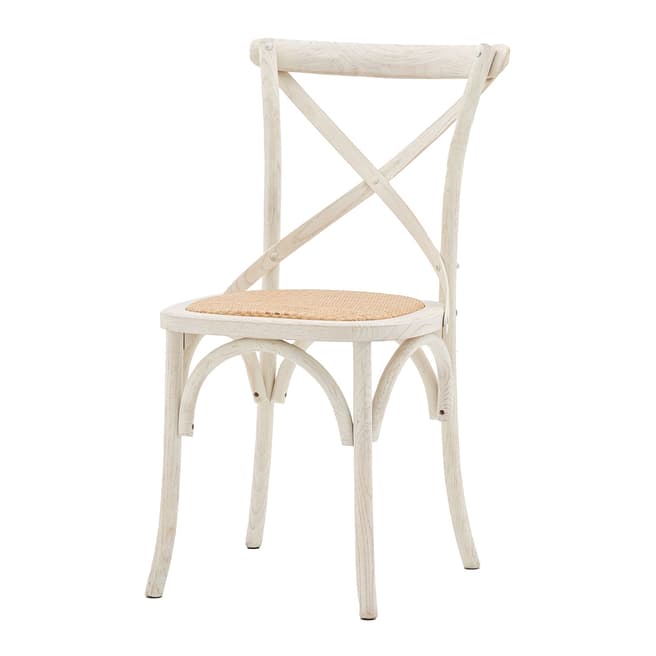 Gallery Living Agoura Chair White/Rattan, Set of 2