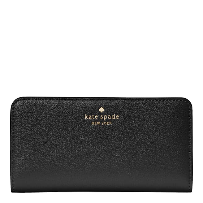 Kate Spade Black Bailey Large Slim Bifold Wallet