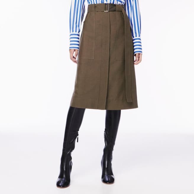 Victoria Beckham Khaki Utility Skirt