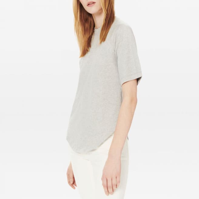 Victoria Beckham Grey Marl Raglan Cotton T-Shirt