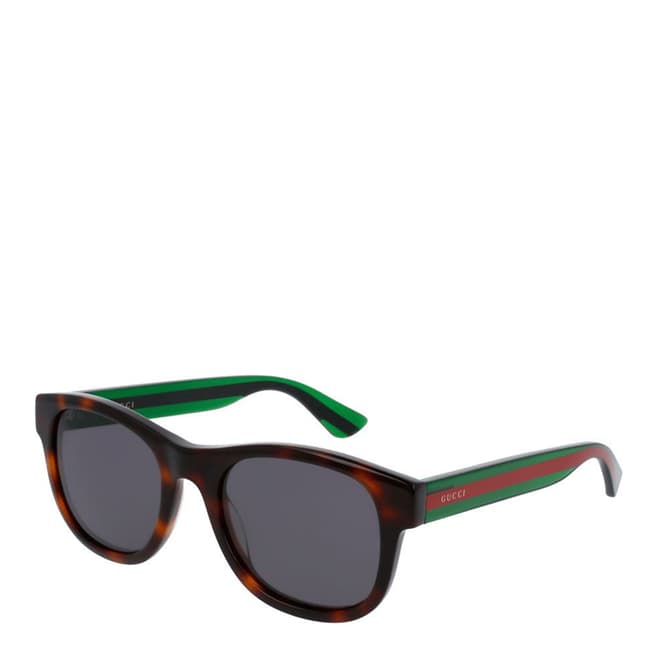 Gucci Men's Brown/Green Striped Gucci Sunglasses 52mm