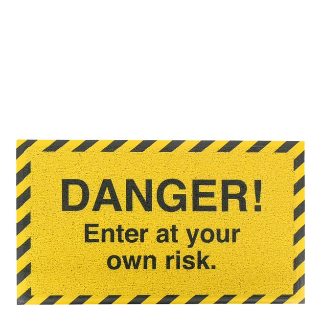 Artsy Doormats Danger Enter At Your Own Risk Doormat (70 x 40cm)