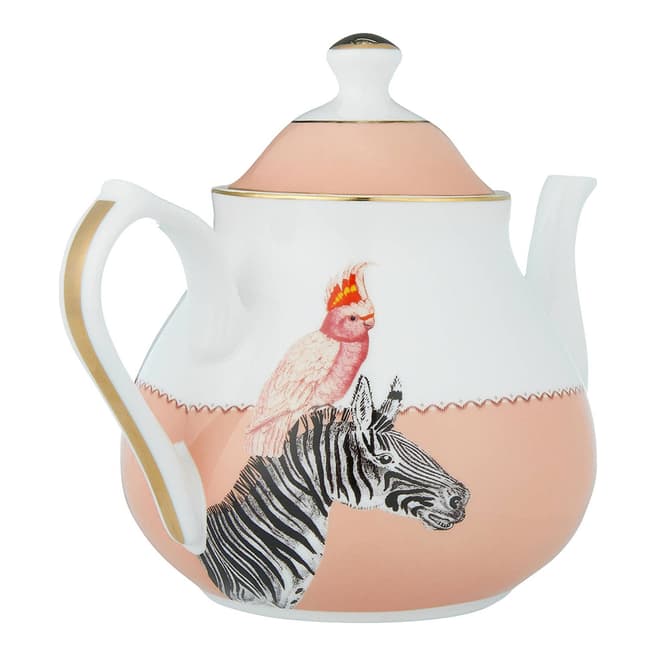 Yvonne Ellen Zebra and Cockatoo Teapot