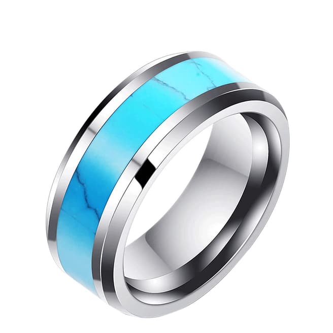 Stephen Oliver Silver Turquoise Band Ring