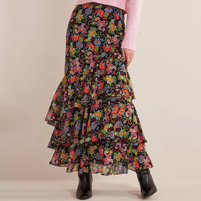 Boden Multi Ruffle Maxi Skirt
