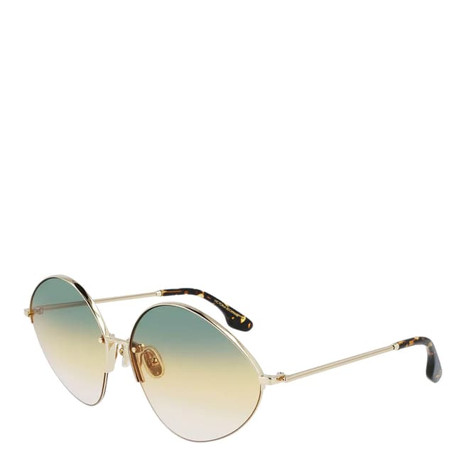 Victoria Beckham Women's Gold/Honey Green Victoria Beckham Sunglasses 64mm