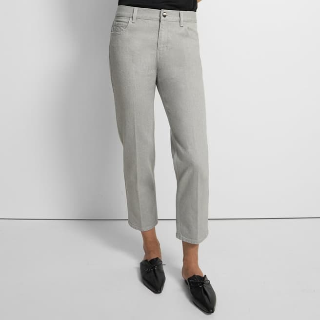 Theory Grey Trecca Stretch Slim Jeans