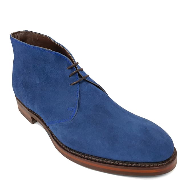 Barker Blue Suede Chukka Boots