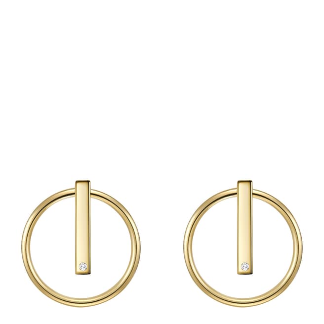 Lindenhoff Gold Circle Drop Earrings