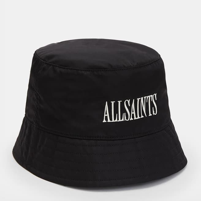 AllSaints Black State Bucket Hat