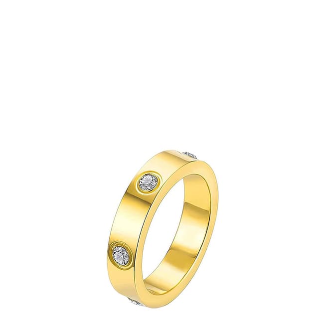 Chloe Collection by Liv Oliver 18K Gold Embellished Polished Ring
